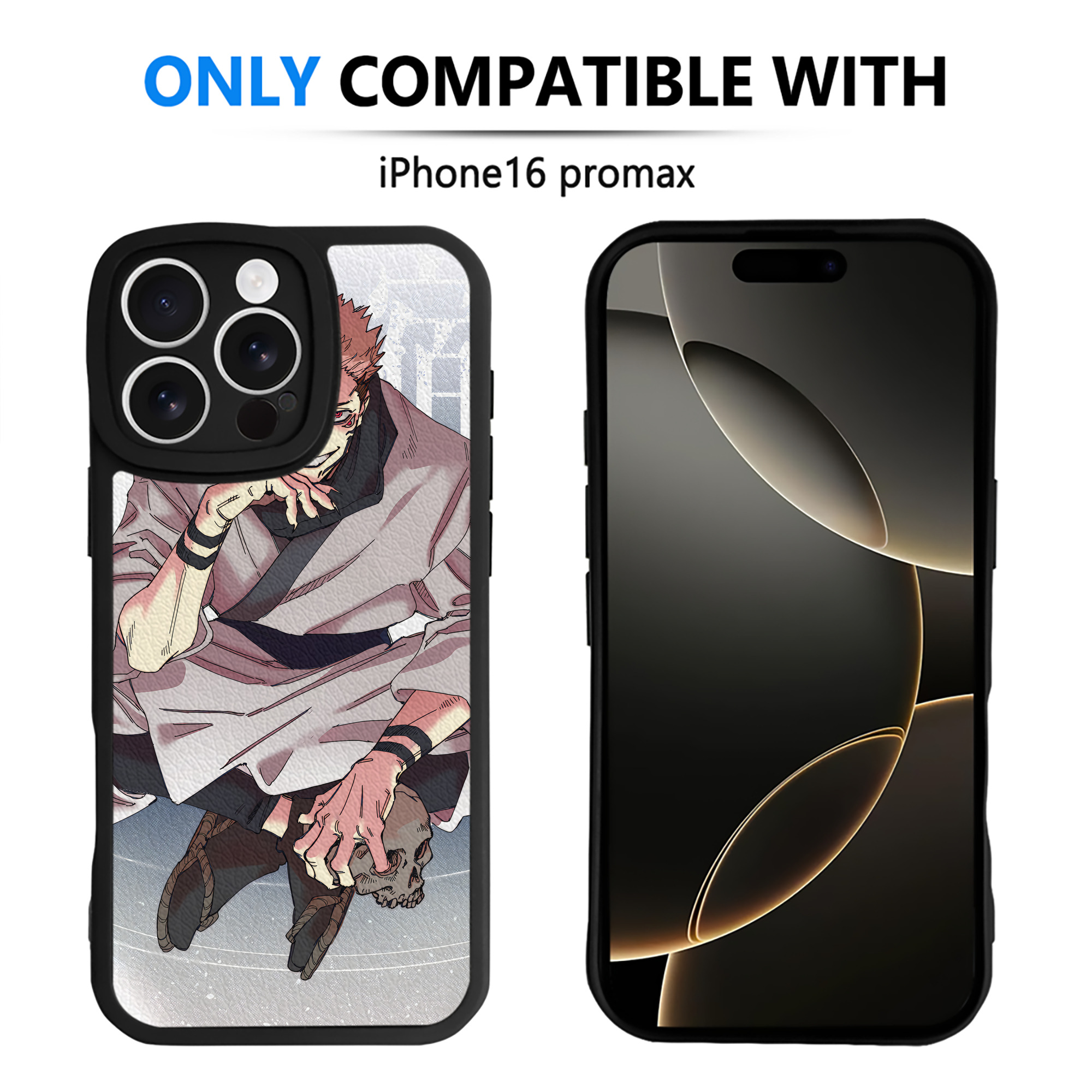 （画像用） 呪術廻戦 Jujutsu Kaisen 【iPhone 16シリーズ対応】シリコンスマホケース（レザー調） 材質：シリコン